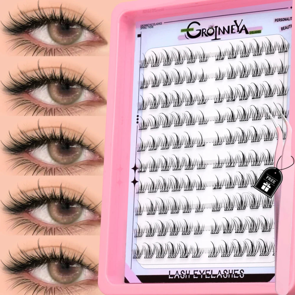 Natural Wispy Cluster Lashes