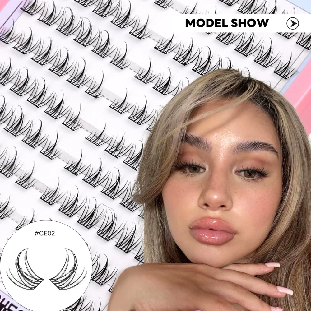 Natural Wispy Cluster Lashes